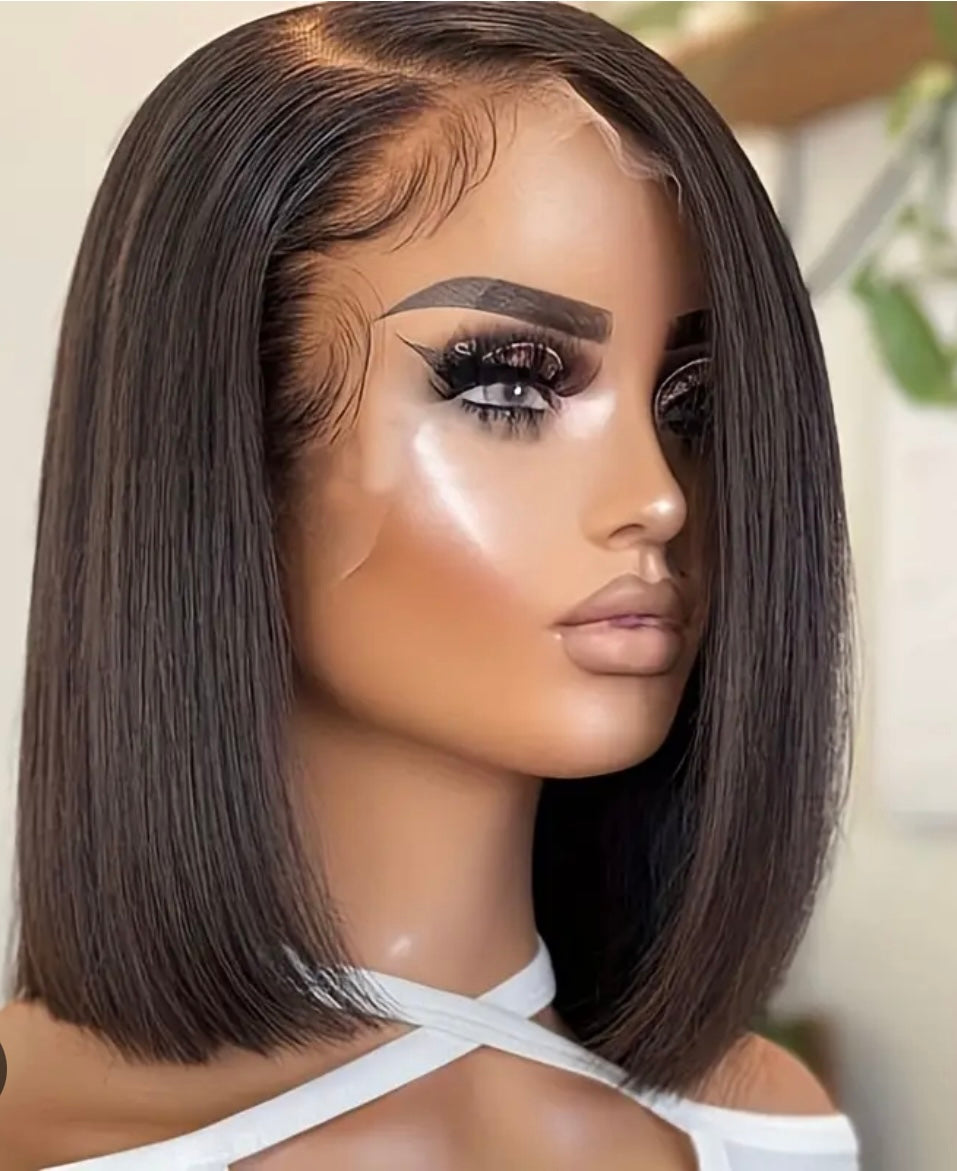 Straight Closure Bob Wig Unit