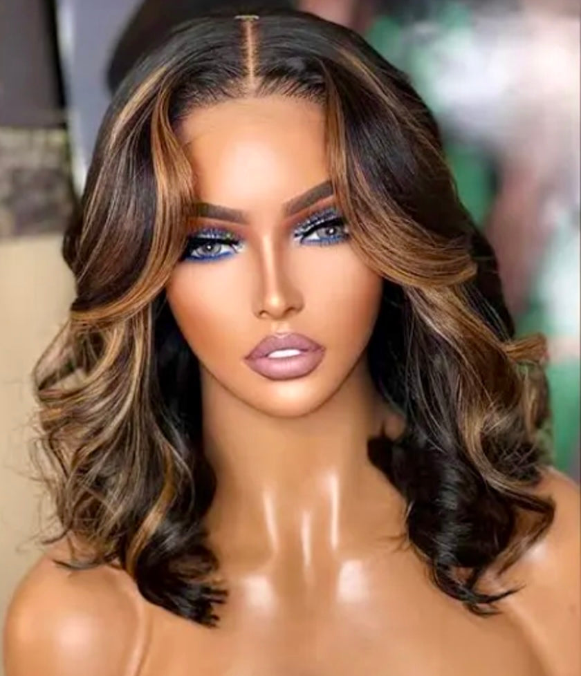 Body Wave Closure Hightlight Wig