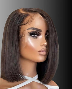 Straight Closure Bob Wig Unit